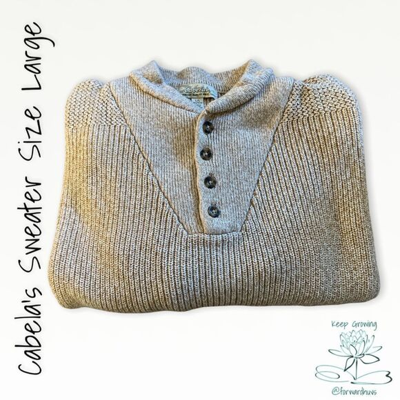 Cabela’s Men’s Cotton Sweater Size Large - Picture 6 of 10
